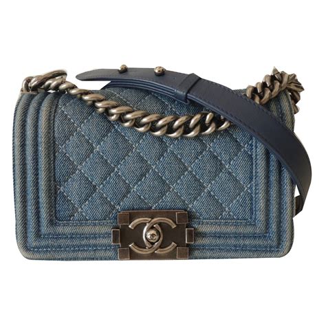 chanel boy bag denim